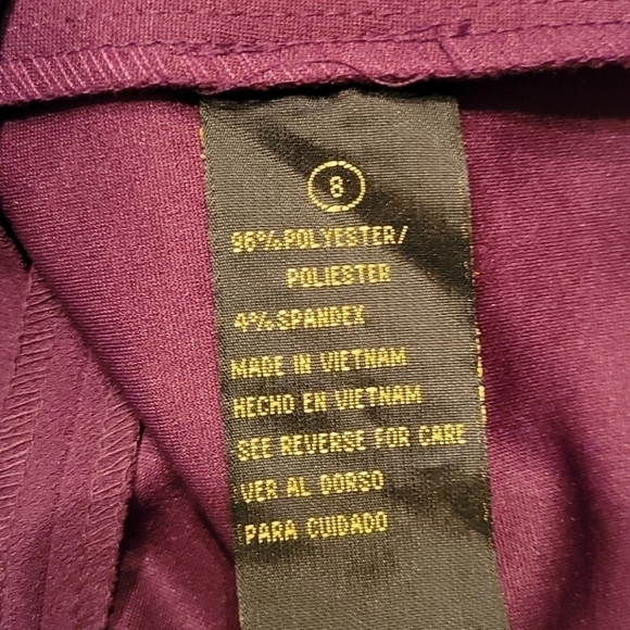 VTG SHELBY NITES 1990s Purple Embellished Pleated Neck Sheath Holiday Dress - Picture 6 of 9